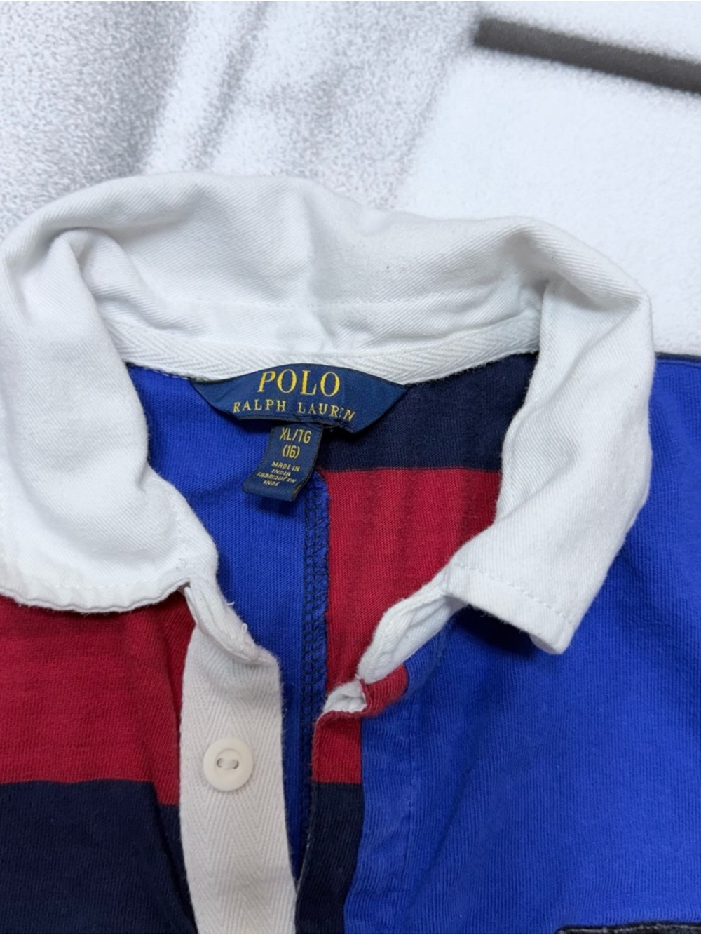 Polo Ralph Lauren Girl’s Sz XL Striped Cotton Rugby Dress A50 - Picture 6 of 8